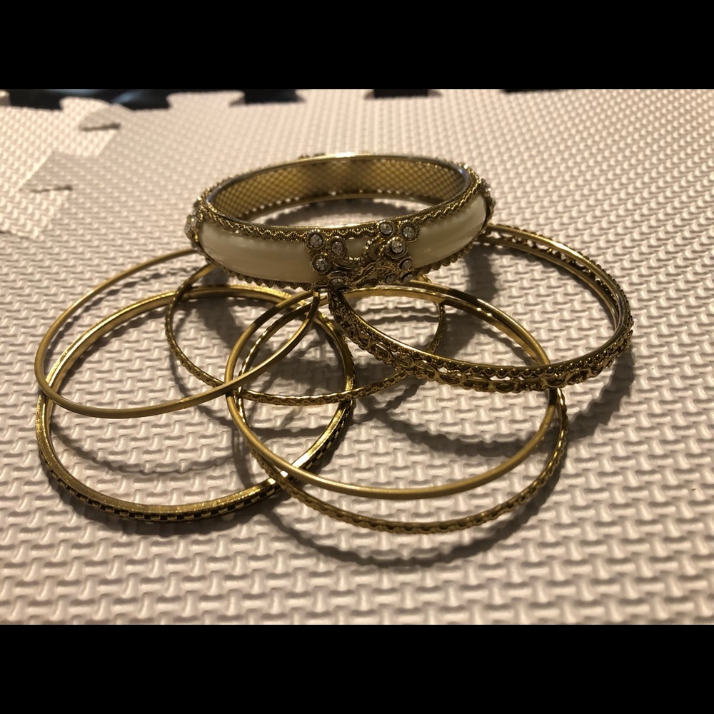 Gold Bangle Set - Picture 3 of 3